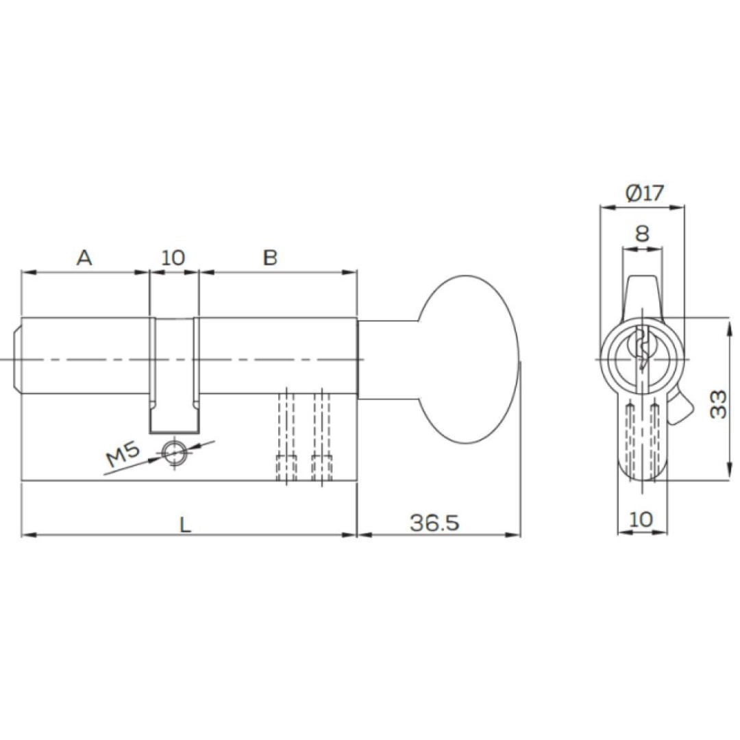 164Bme 68Mm Saten Bilyalı Mandallı Barel Kale - Görsel 3